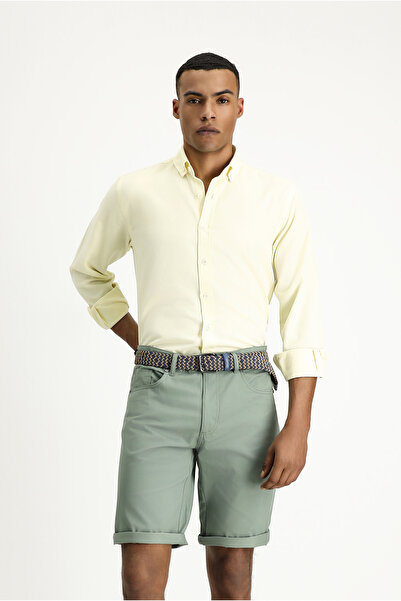 Kiğılı Uzun Kol Regular Fit Oxford Pamuk Gömlek