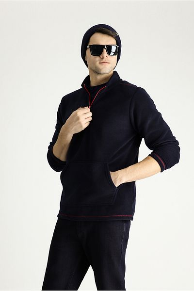 Kiğılı Half Zipper Fleece Sweatshirt