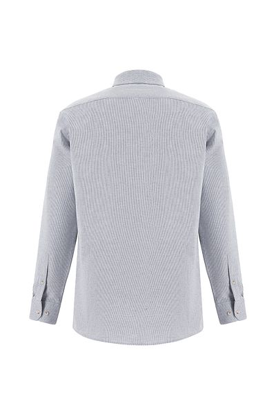 Abdullah Kiğılı Patterned Linen Shirt - Long Sleeve, Regular Fit