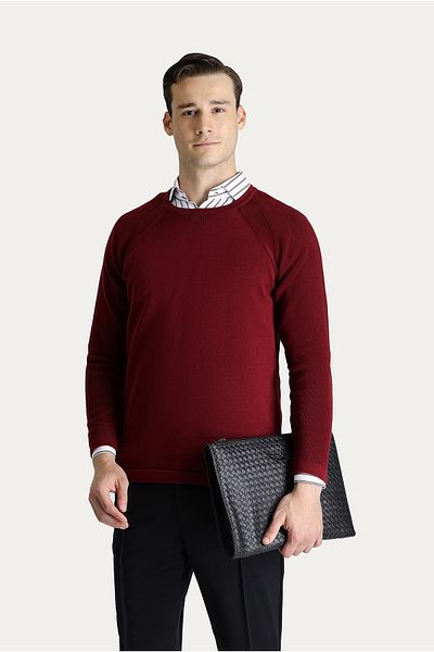 Kiğılı Slim Fit Crew Neck Cotton Knitwear Sweater