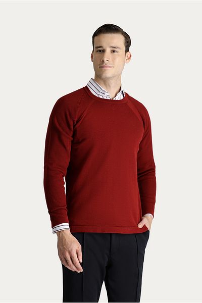 Kiğılı Crew Neck Slim Fit Slim Fit Patterned Cotton Knitwear Sweater