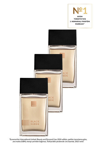 AVON Black Suede Erkek Parfüm Edt 100 Ml. Üçlü Set