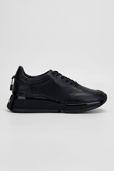 Valmenti Kadın Siyah Hakiki Deri Sneakers & Spor Ayakkabı