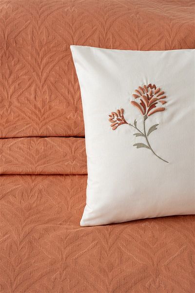 Sevim Tivoli Double Jacquard Pique Set-4 Piece Bedspread-220X240 Cm-Apricot