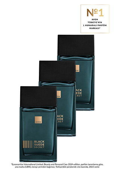 AVON Black Suede Secret Erkek Parfüm Edt Üçlü Set