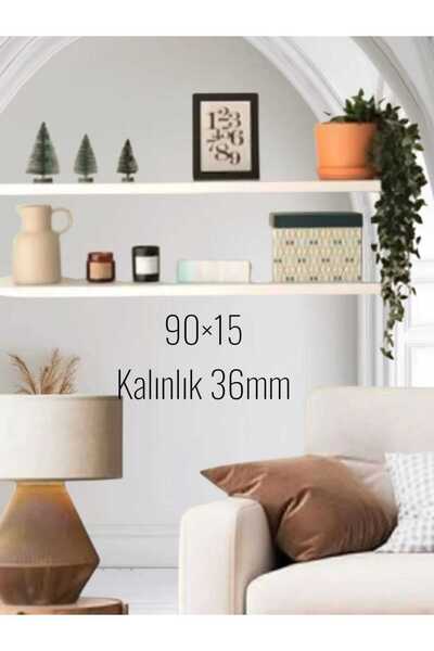 Ayşe Abladan 90/15 Ucan Raf Kalınlık 36mm /mdf Dört Adet Metal Ayak Ile Gönde...