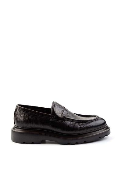 Bambi Genuine Leather Brown Floater Men's Loafer - E 01310113240