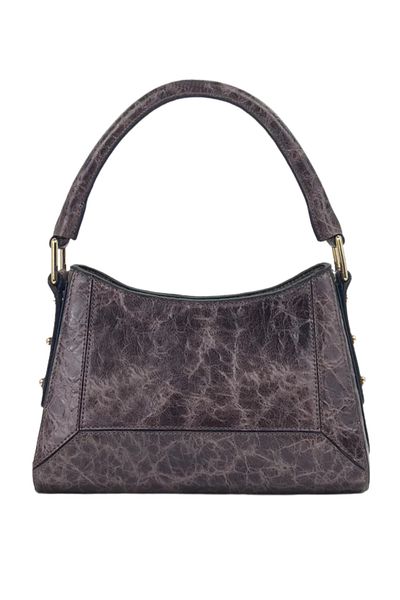 D'ylla Atelier Stylish Women's Handbag from the Ashley Collection - Genuine Leather, Casual and Special Occasions - Crinkle Brown