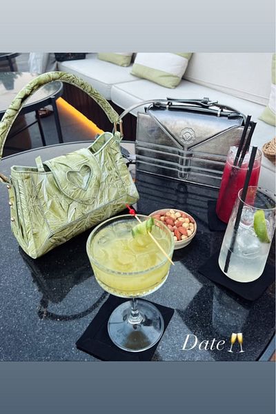D'ylla Atelier Stylish Women's Handbag from the Ashley Collection - Genuine Leather, Casual and Special Occasions - Crinkle Green Glossy