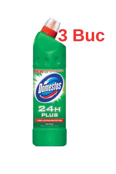 Domestos Detergent Dezinfectant Wc, 750 Ml, Pachet 3 Bucati