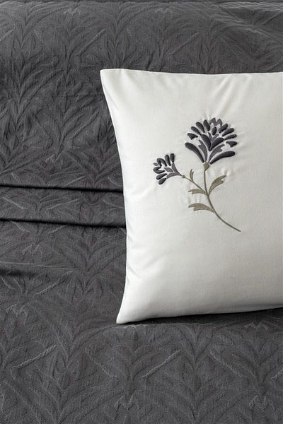 Sevim Tivoli Double Dowry Pique Set-Bedspread Set-Daniela-Anthracite