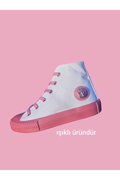 amazoondesing حذاء رياضي للفتيات بنعل وردي مضاء من يونيكورن (مشاهدة الفيديو)