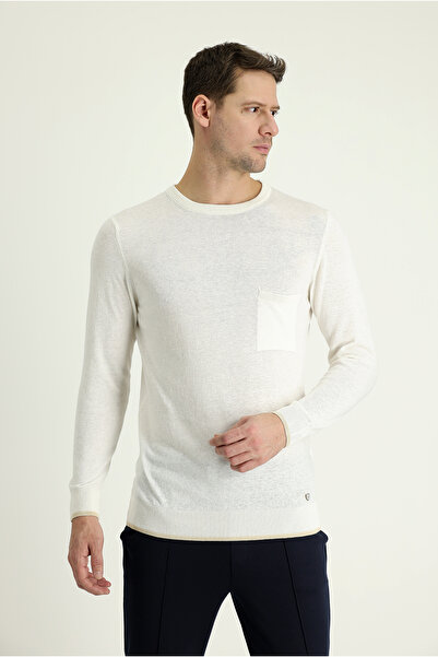 Kiğılı Велосипедний комір, облягаючий крій, бавовняно-льняна суміш, трикотажний светр