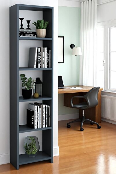 Modalanka 6 Raflı 40 Cm Dekoratif Kitaplık Kitaplık Ofis Kitaplığı Dolap-Evrak Rafı-Ev Rafı-Kitaplık Düzenleme