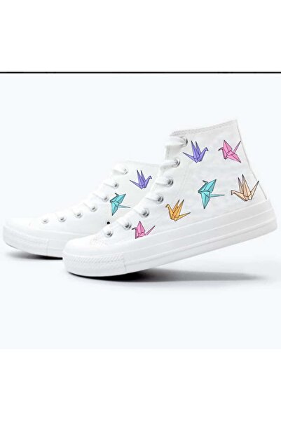 amazoondesing Χειροποίητο πάνινα παπούτσια από καμβά με μοτίβο γερανού Origam...