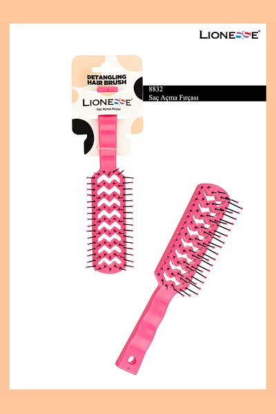 Lionesse Hair Lightening Brush 8832-Pink