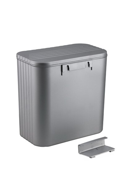 Neva Mutfak Tezgah Üstü Ve Dolap Askılı Çöp Kovası 12lt Gri