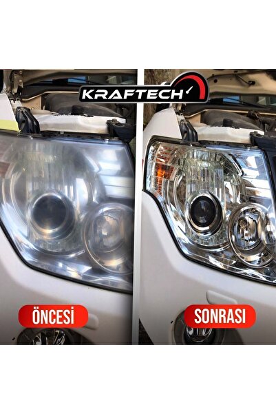 kraftech Yeni Nesil Premium I Buharlı Araba Far Temizleme Ve Parlatma Seti - 9 Parça Ürün