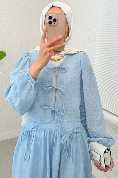 DPARİS Costum din două piese cu detaliu fundă