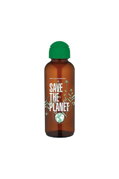 Renga Saturn Green Glass Flask with Lid 450 Cc /Bpa Free