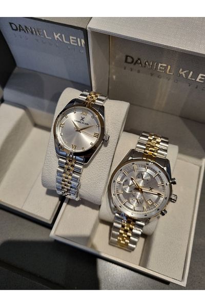 Daniel Klein Yellow Steel Bracelet - Dear Wrist Watch Set of 2
