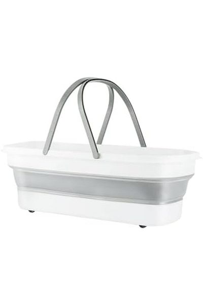 Deli Cleaning Bucket, Foldable Design And Roller For Easy Function.