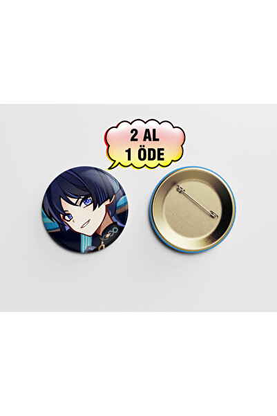 Akumastik Genshin Scaramouche  Avare Wanderer 1 adet 44mm Arkası İğneli Buton...