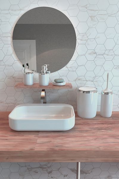 Prima Nova Σετ μπάνιου Lima Xl Chrome Decorated / Λευκό