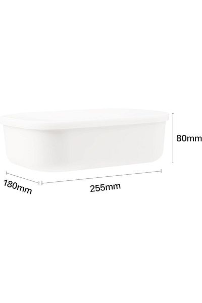 Deli Polypropylene Storage Box, Single Piece 3.6l/with Lid