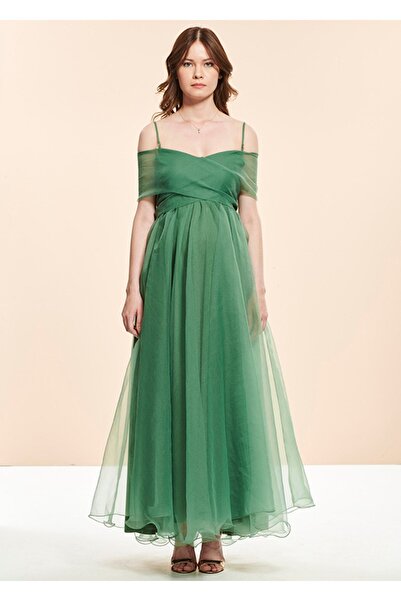 Genel Markalar Şifon Uzun Baby Shower Hamile Elbise