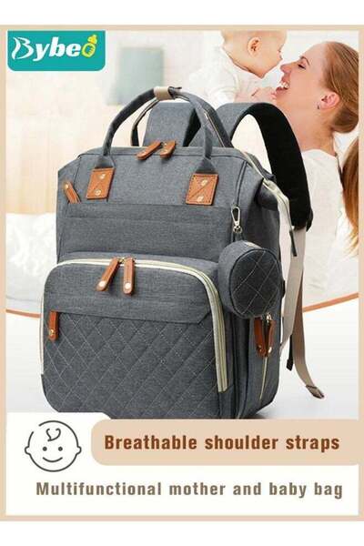 BYBEO حقيبة ظهر للحفاضات، حقيبة ظهر متعددة الوظائف للسفر وحقائب تغيير حفاضات ...