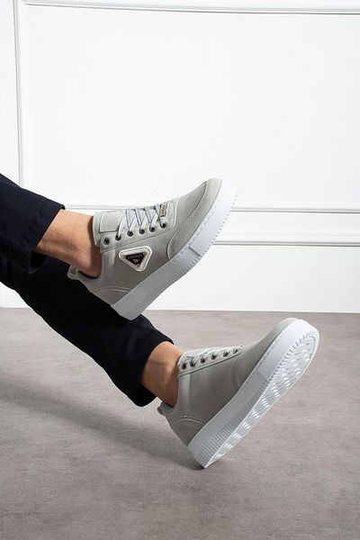 L.A Polo Thick Soled Ice Color Suede Men's Sneaker