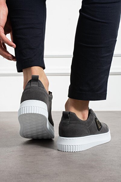 L.A Polo Thick Sole Smoked Color Suede Men's Sneaker