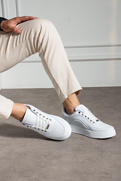 L.A Polo White Perforated Men's Sneaker
