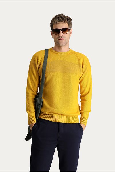 Kiğılı Crew Neck - Seamless Patterned Wool Slim Fit Knitwear Sweater