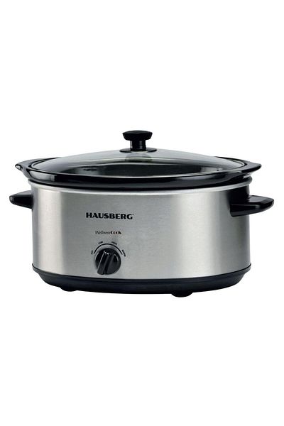 Hausberg Elektrický hrnec Hausberg HB-1301, žáruvzdorná skleněná poklice, výkon 320 W, objem 6,5 l