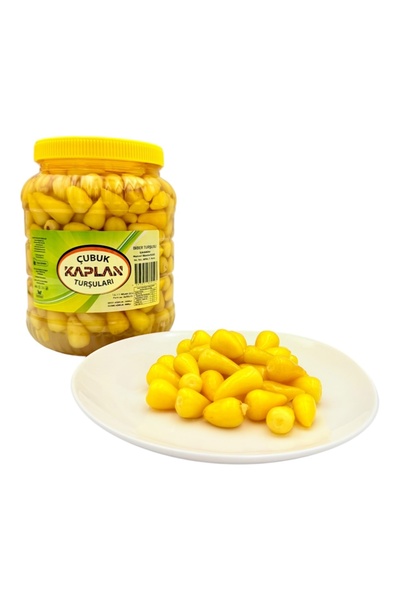 çubuk kaplan turşuları 2 Kg Çubuk Sarı Süs Biber Turşusu - Ev Yapımı Doğal Fe...
