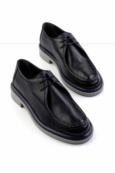 Bambi Ανδρικά παπούτσια Casual Navy Blue Leather E01600620840