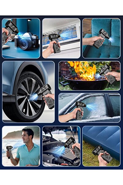 EN SİGA Mega Turbo Üfleyici Elektrikli Şiddetli Fan Hava Kompresör 130.000RPM Mangal Barbekü Fanı