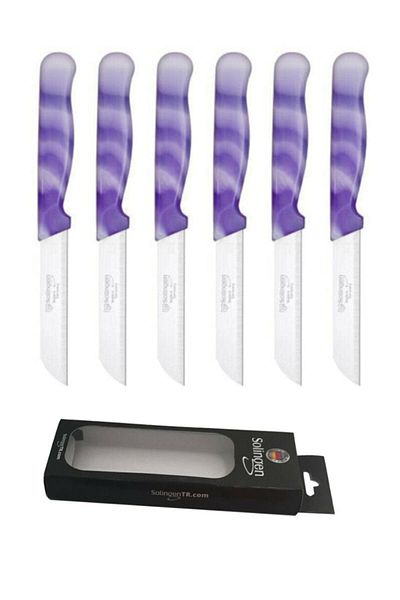 HerkeseUygun Solingen 6-Piece Serrated Fruit and Vegetable Knife