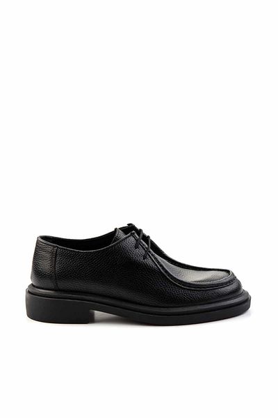 Bambi Black Genuine Leather Men's Casual Shoes E 01600620840