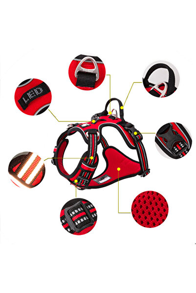 True Love Alüminyum D-halkalı, Ergonomik, Lacivert Göğüs Tasması-medium