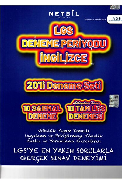 Netbil Yayınları Netbil 8.sınıf Ingilizce 20'li Deneme Periyodu
