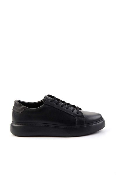 Bambi Black Leather Men's Casual Shoes E01439600241