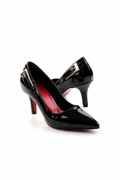 Bambi Siyah Kadın Klasik Topuklu Ayakkabı K01231400808