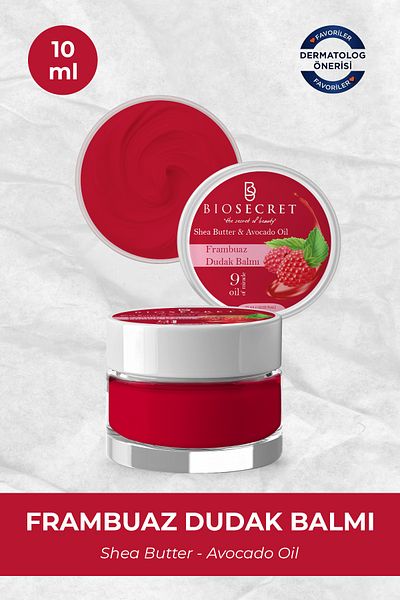Biosecret The Balm Shea Butter Lip Balm (Frambuaz) 10ml Bio88