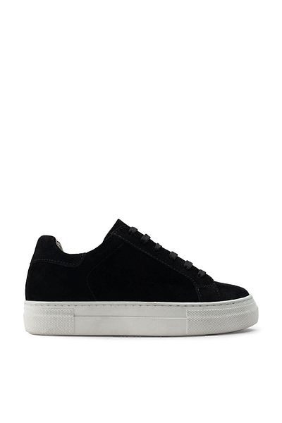 Deery Pantofi de damă din piele intoarsa autentica neagra