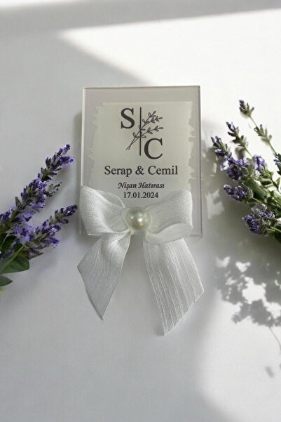 Hediyelen Söz Nişan Düğün Hediyesi Şeffaf Pleksi Magnet (10 Adet) sffdk4