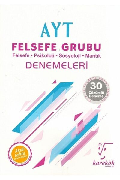 Karekök Yayınları Ayt Felsefe Grubu 30lu Denemeleri