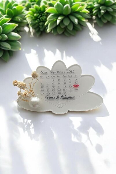 Hediyelen Söz Nişan Düğün Hediyesi Lotus Şeffaf Pleksi Magnet (10 Adet) sfflts5